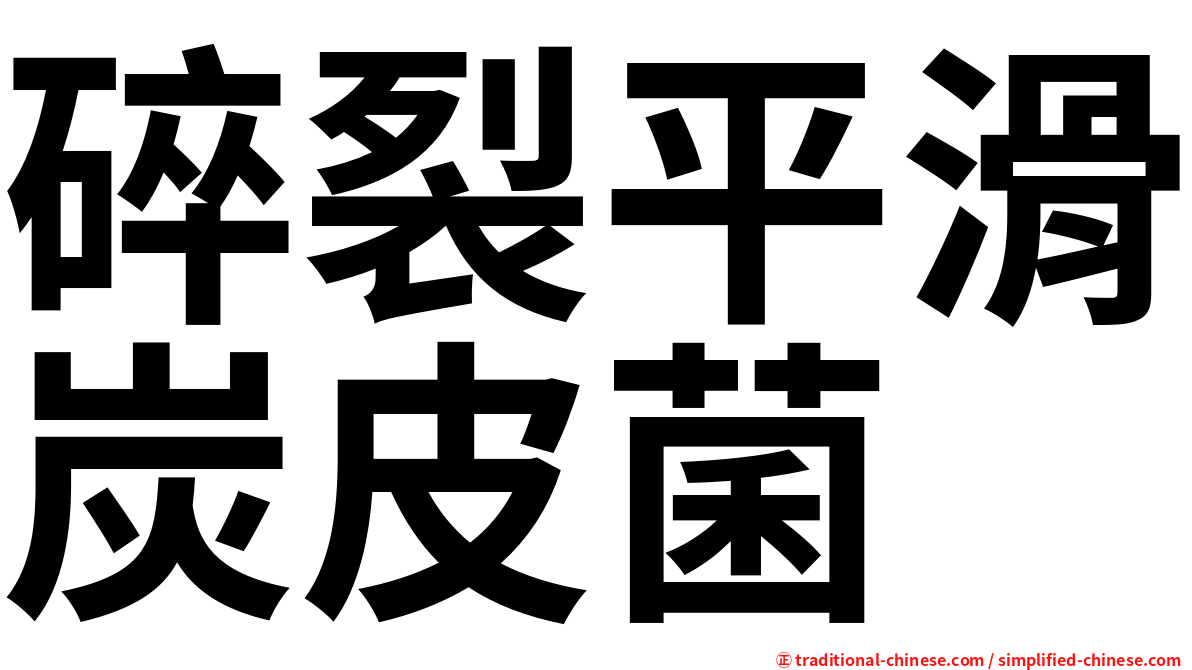 碎裂平滑炭皮菌