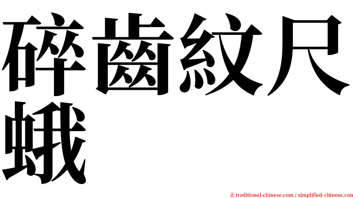 碎齒紋尺蛾 serif font