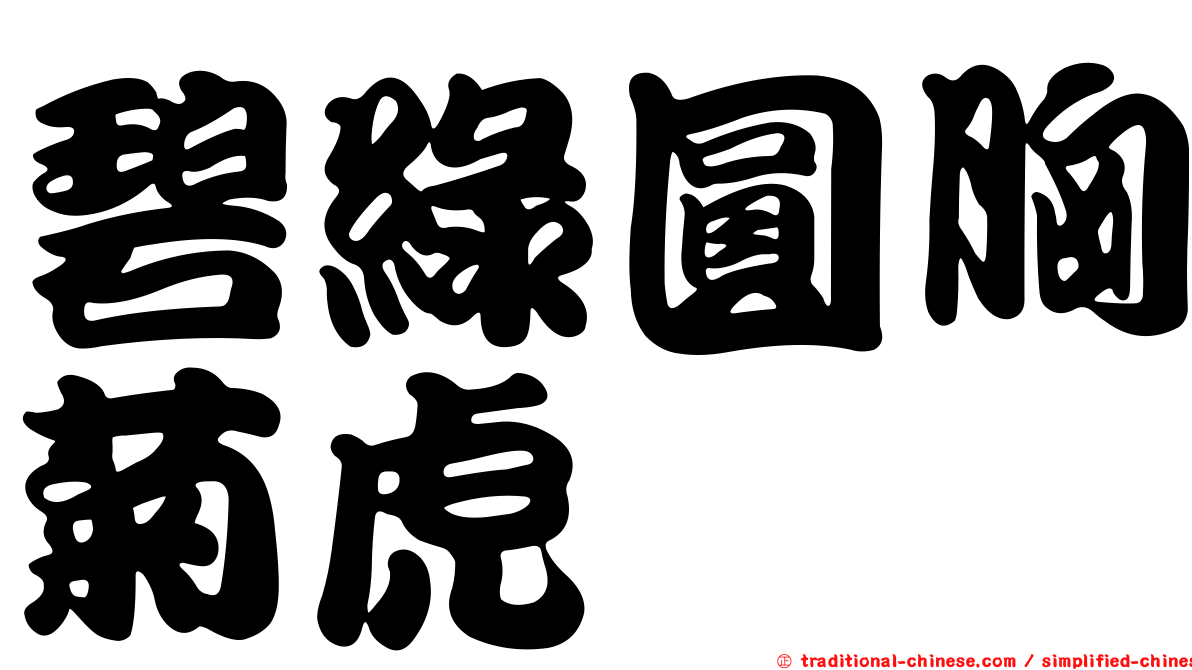 碧綠圓胸菊虎