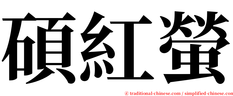 碩紅螢 serif font