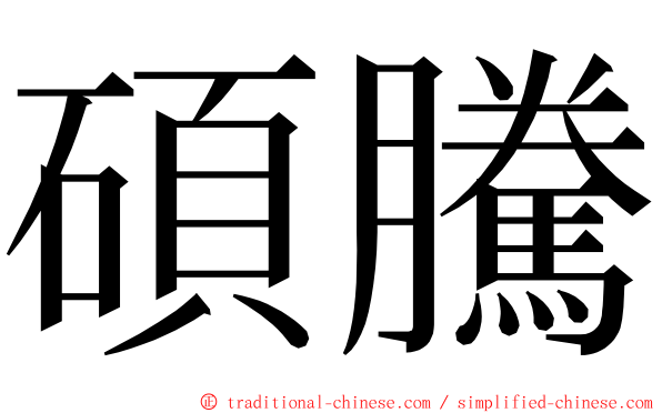 碩騰 ming font