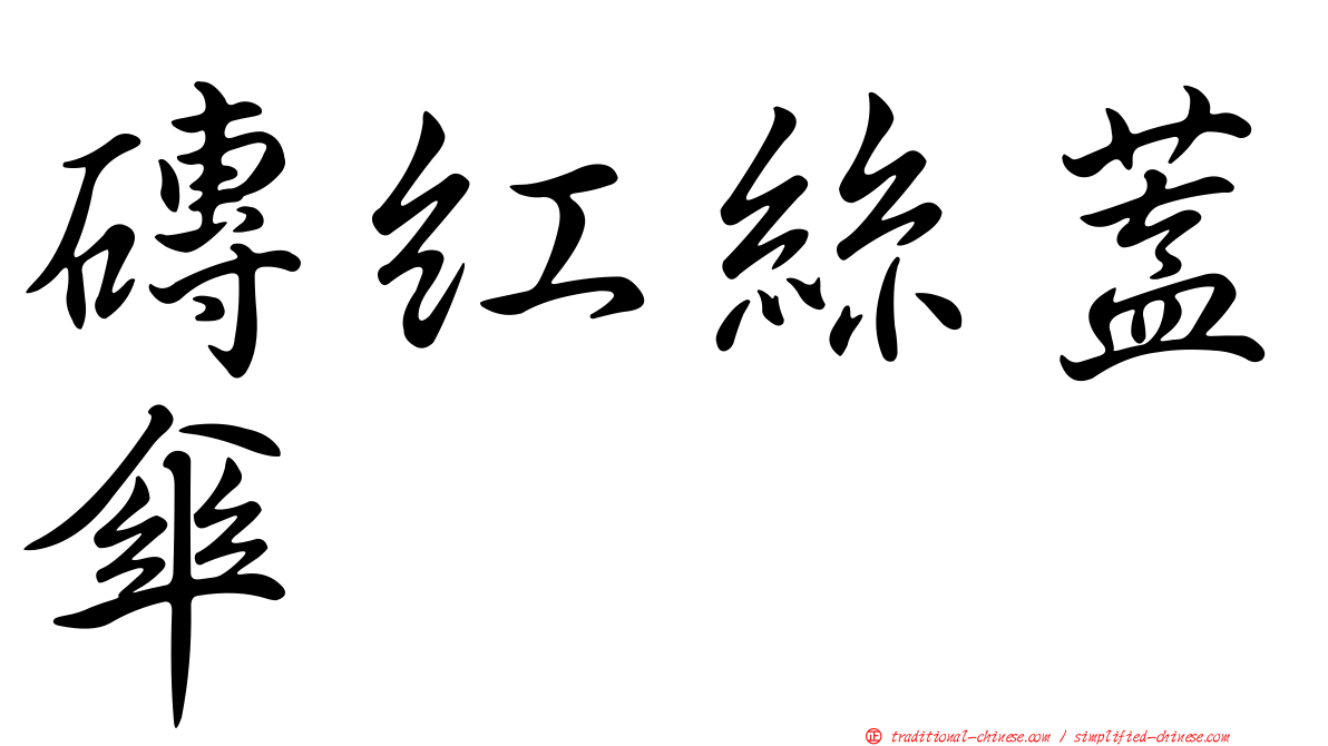 磚紅絲蓋傘