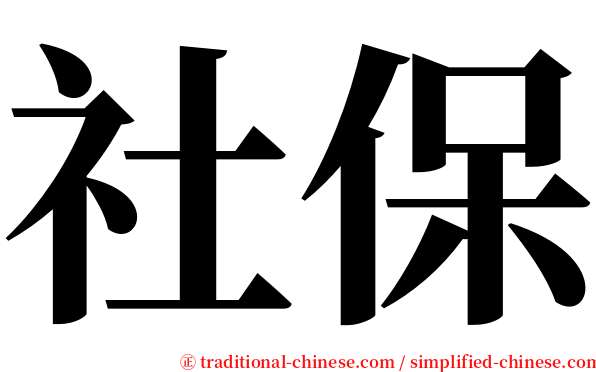 社保 serif font