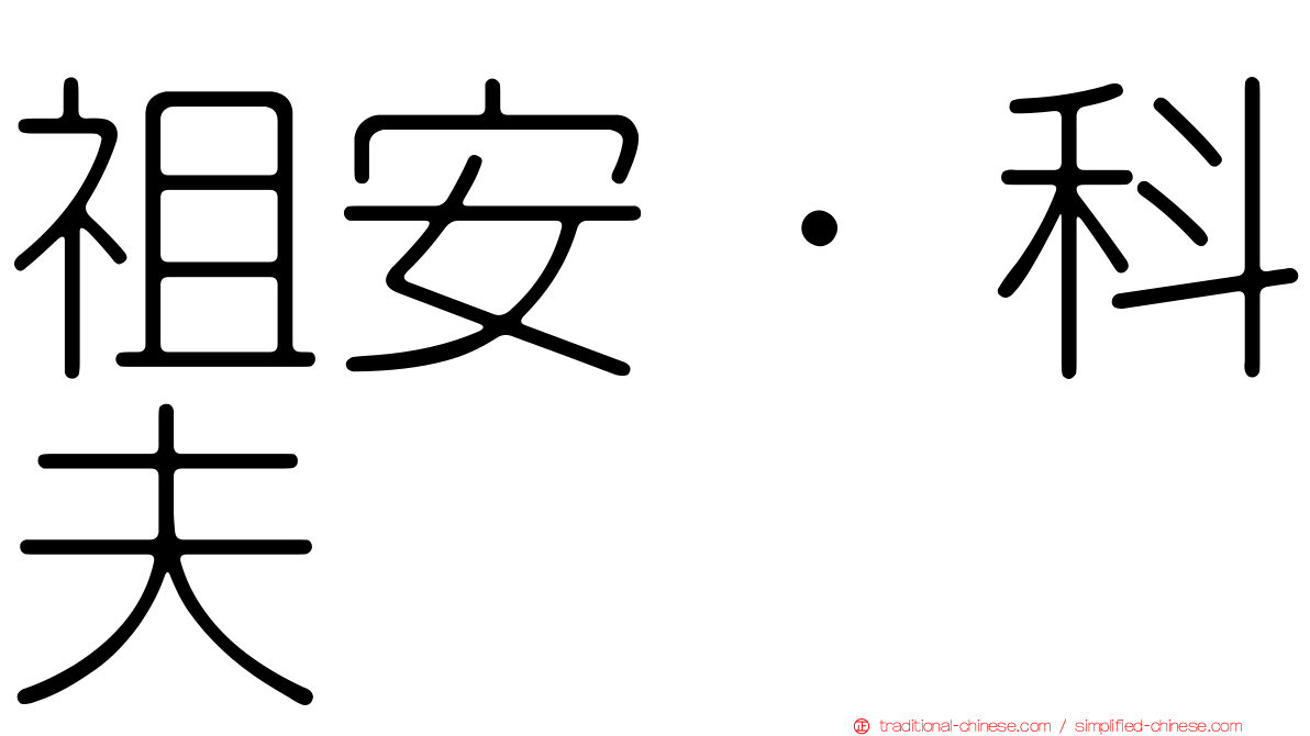 祖安·科夫