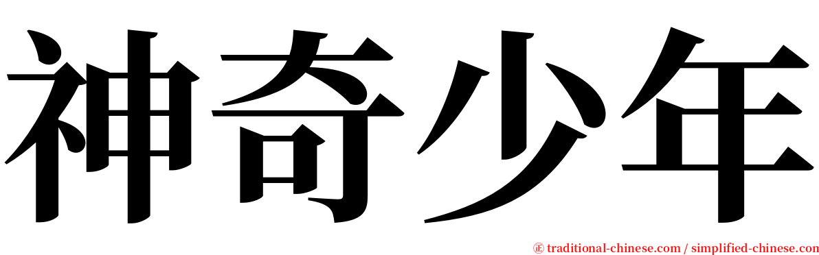 神奇少年 serif font