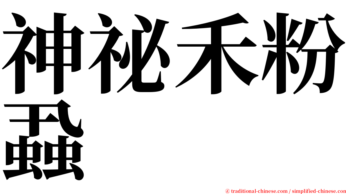 神祕禾粉蝨 serif font