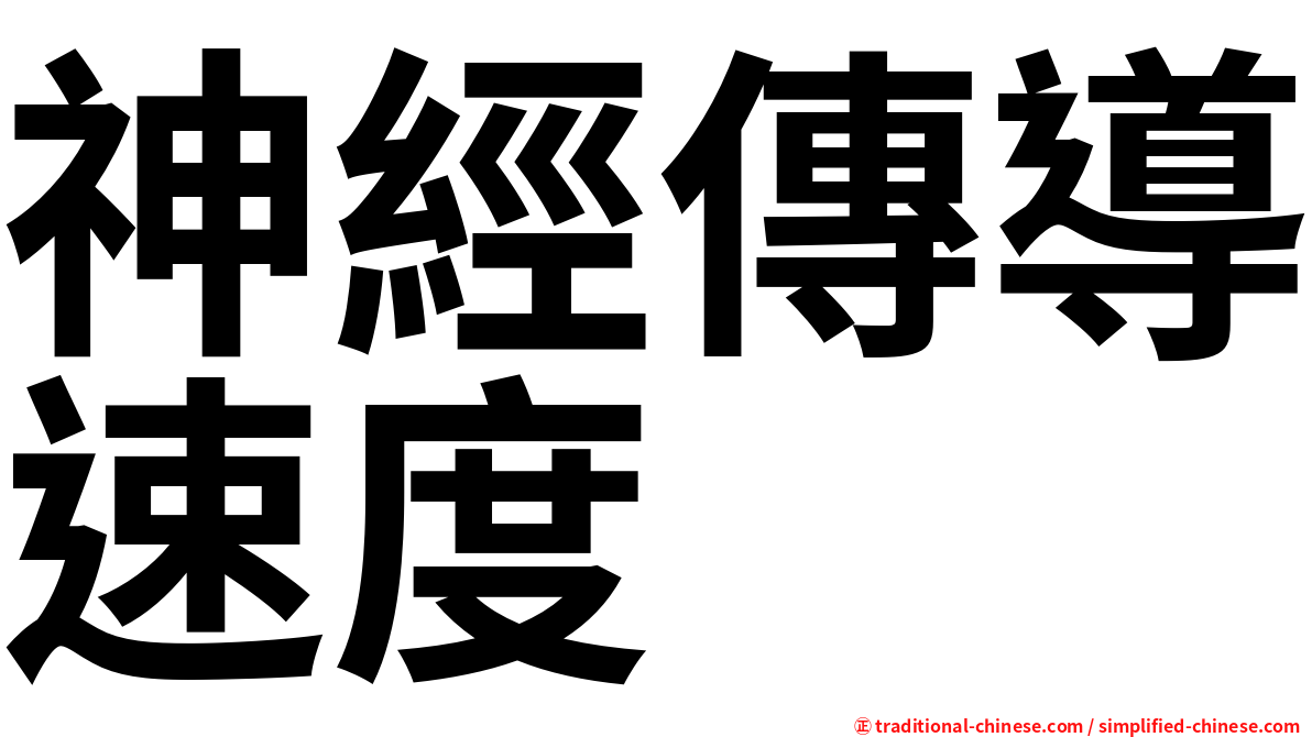 神經傳導速度