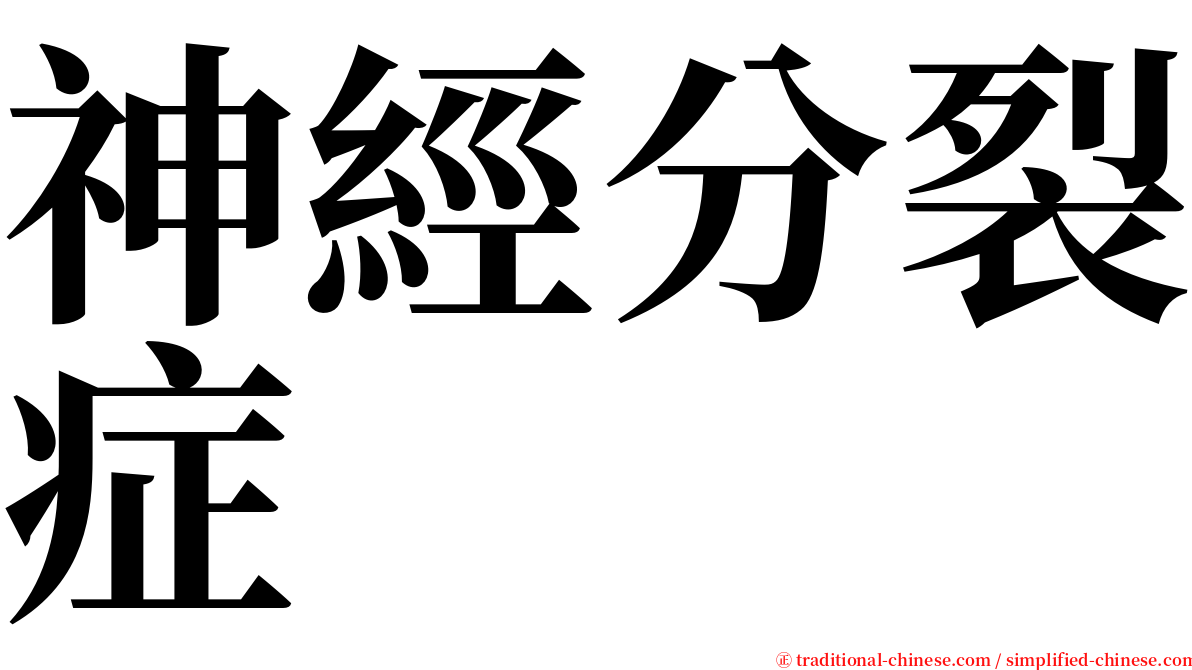 神經分裂症 serif font