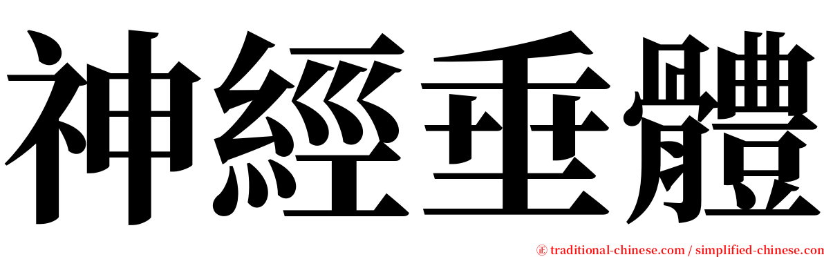 神經垂體 serif font