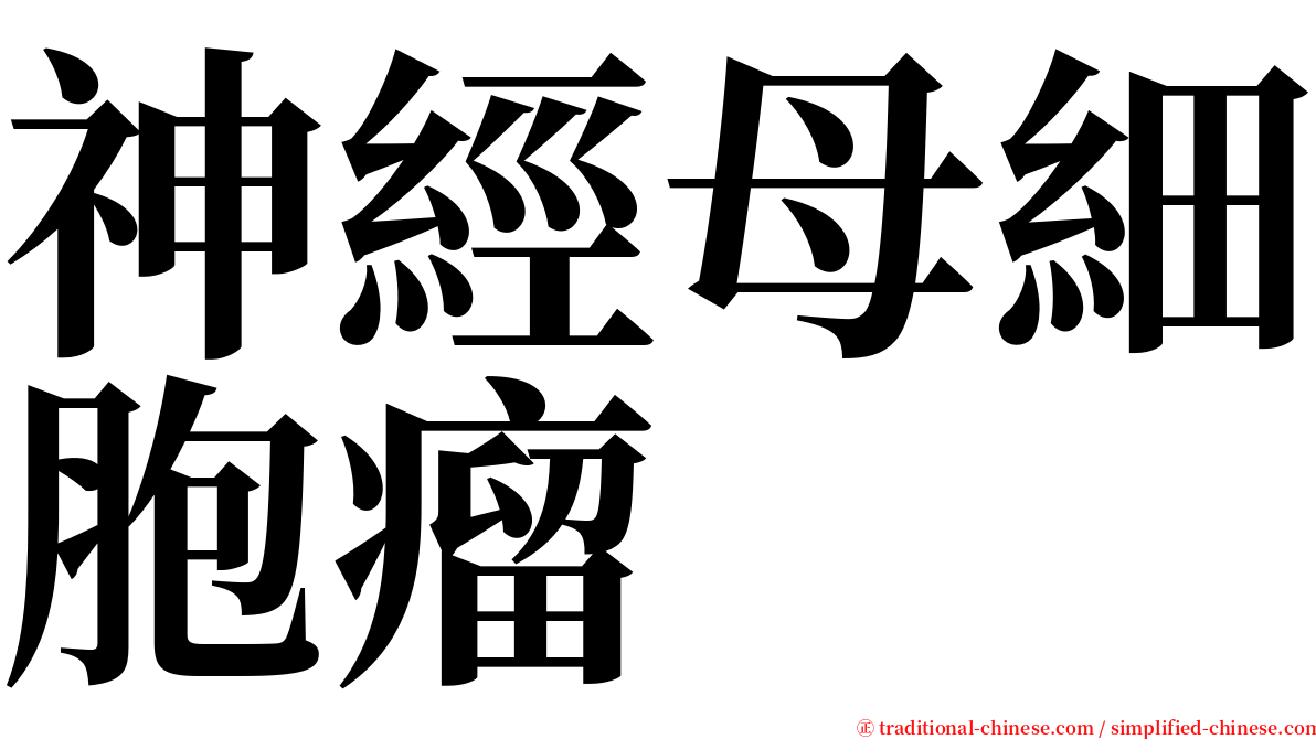 神經母細胞瘤 serif font