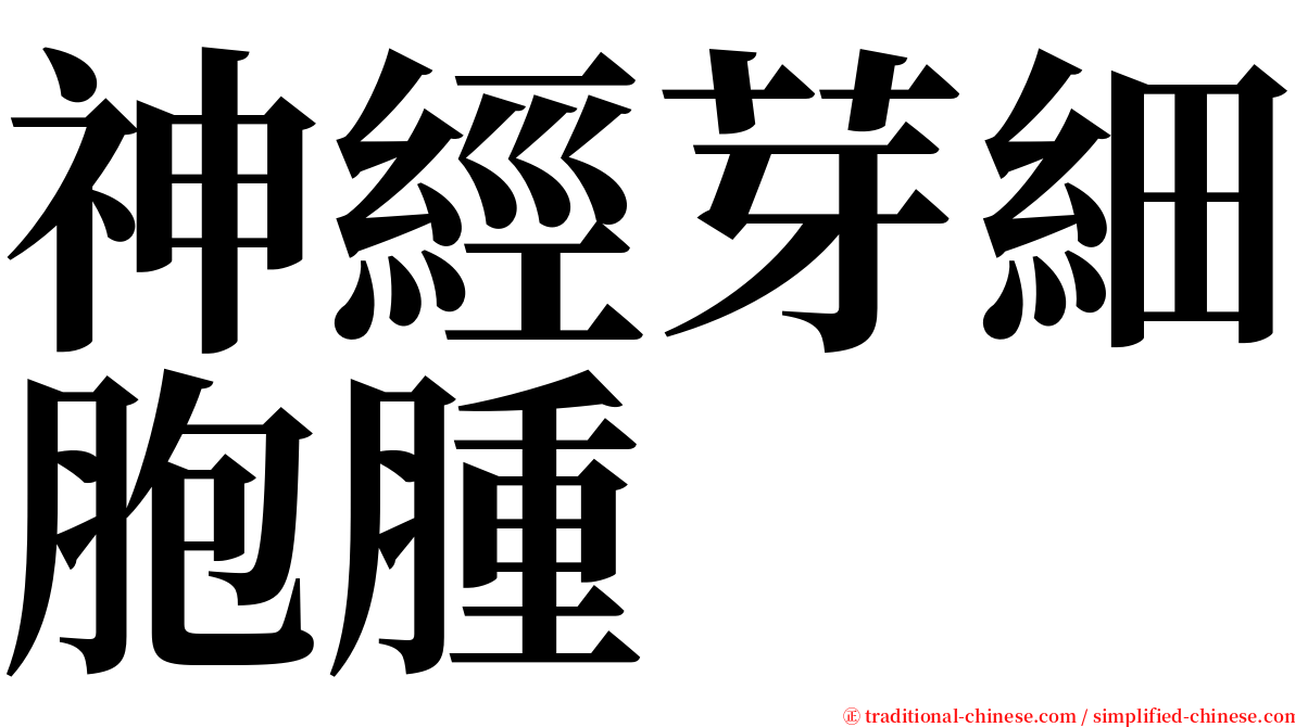 神經芽細胞腫 serif font