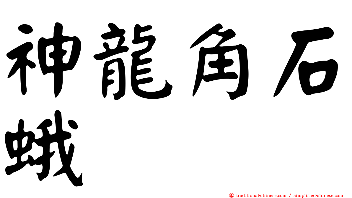 神龍角石蛾