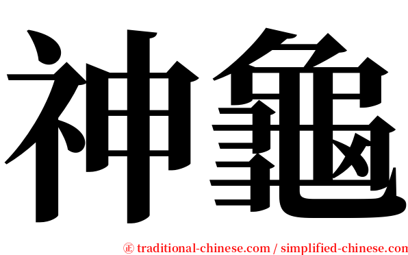 神龜 serif font