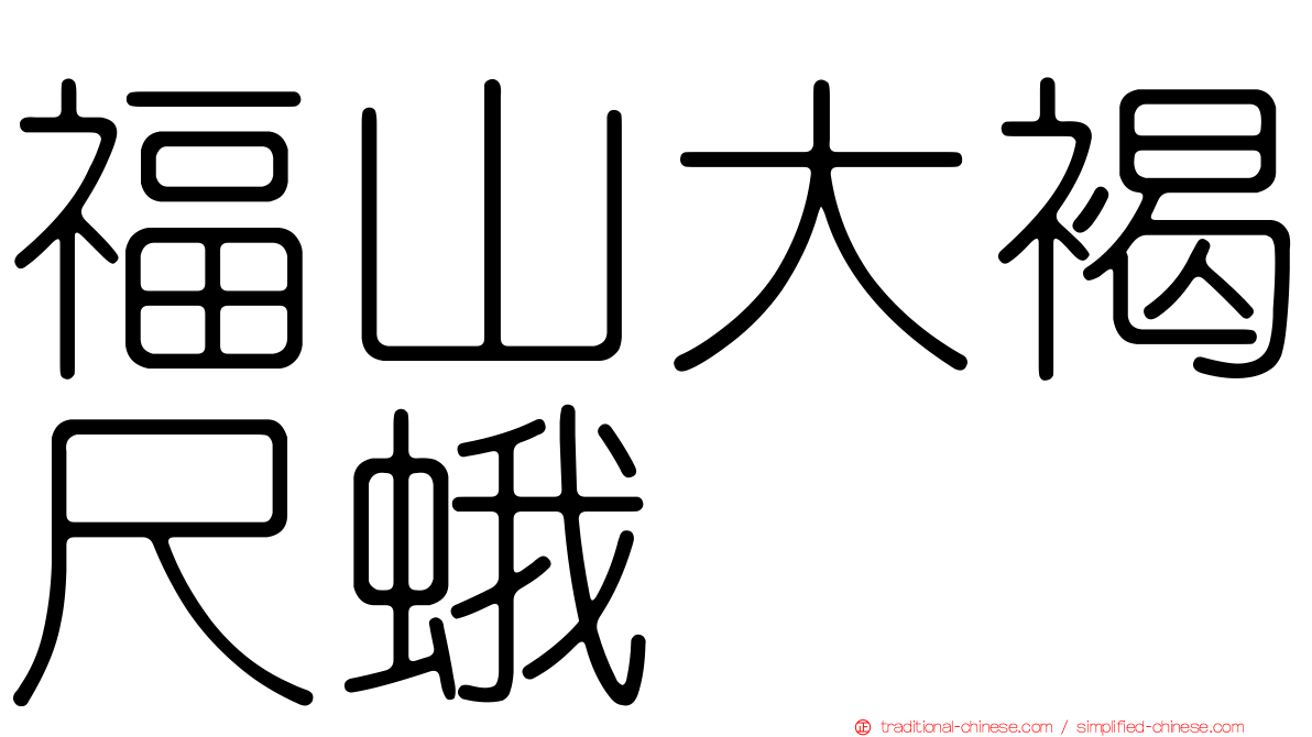 福山大褐尺蛾