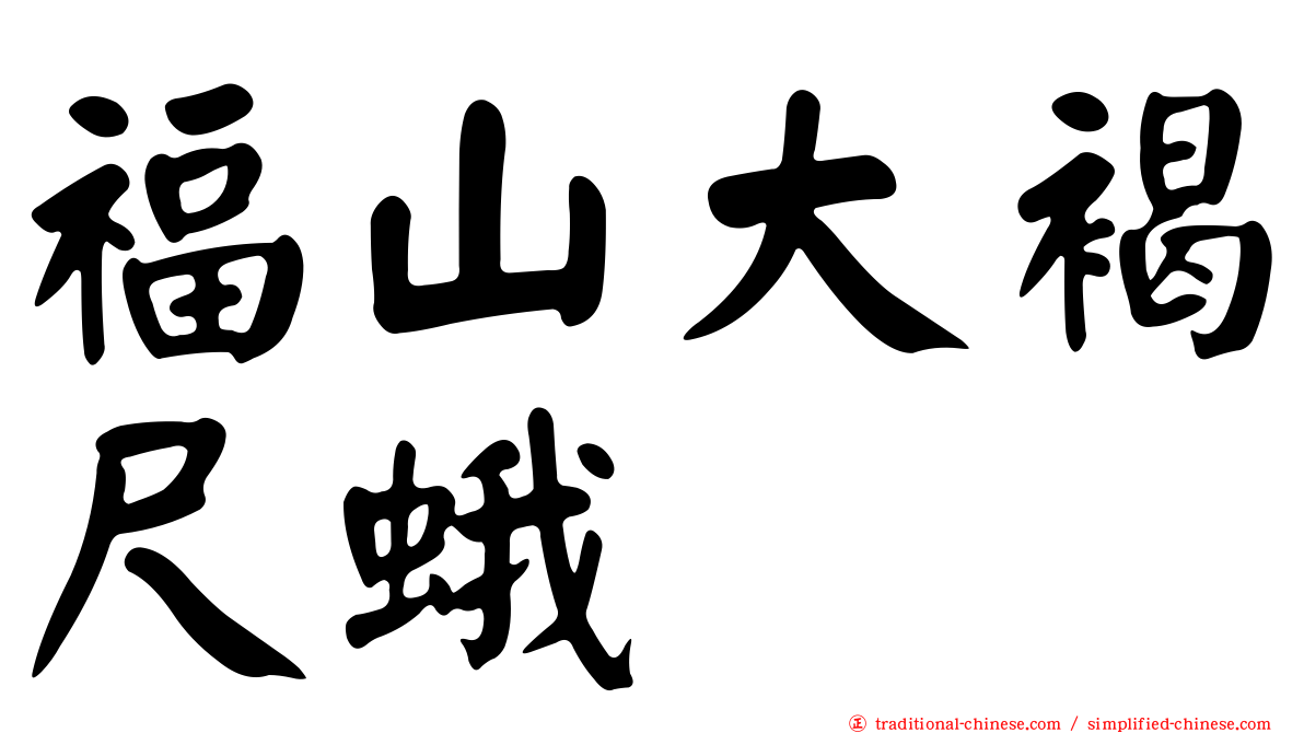 福山大褐尺蛾