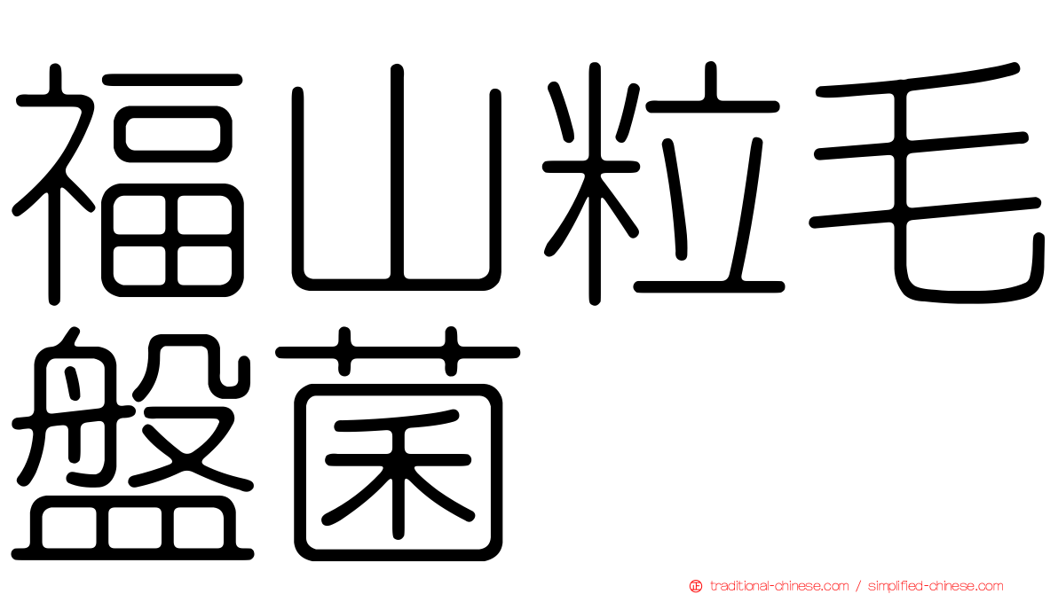 福山粒毛盤菌