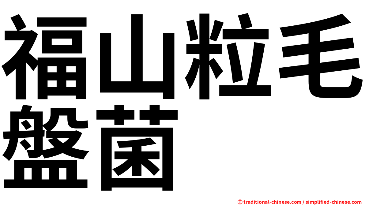 福山粒毛盤菌
