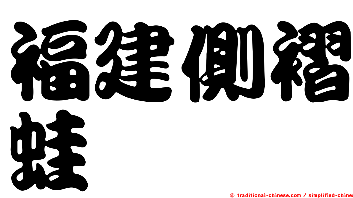 福建側褶蛙