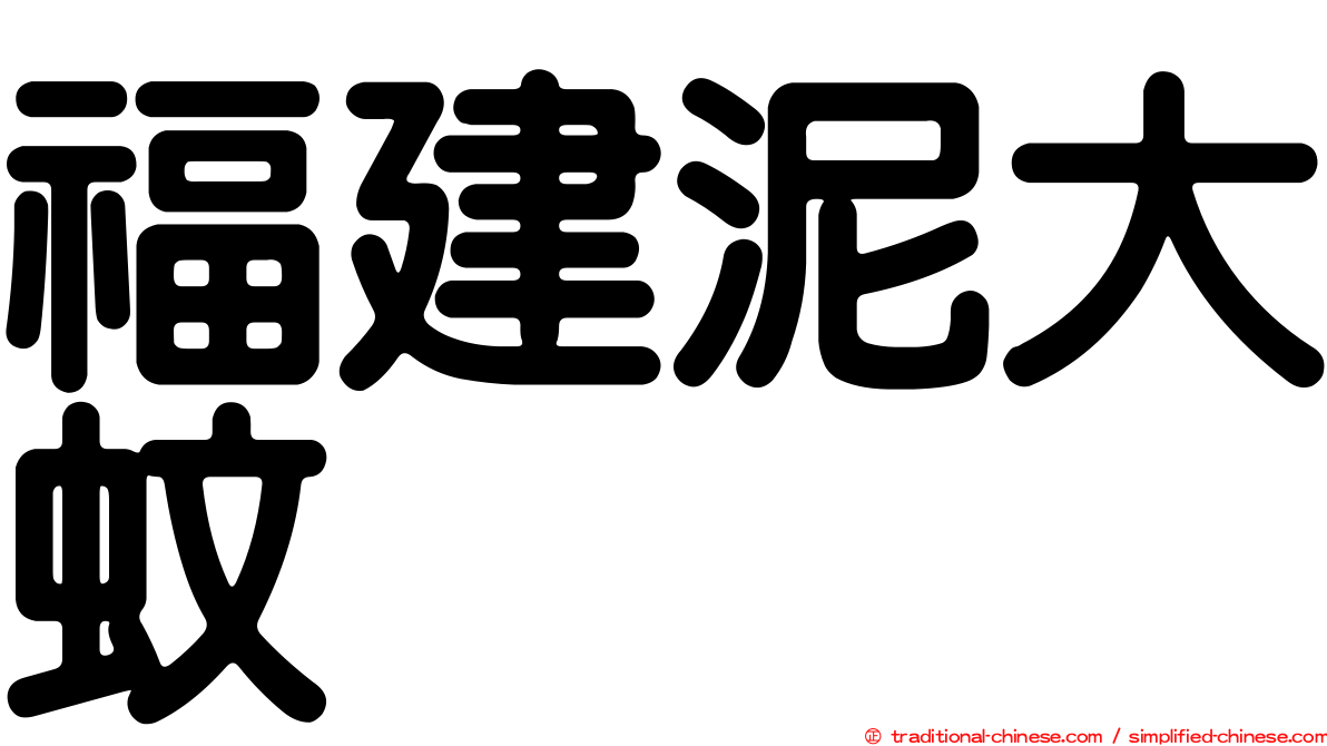 福建泥大蚊