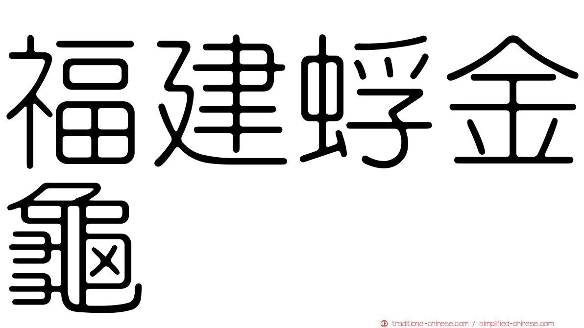 福建蜉金龜