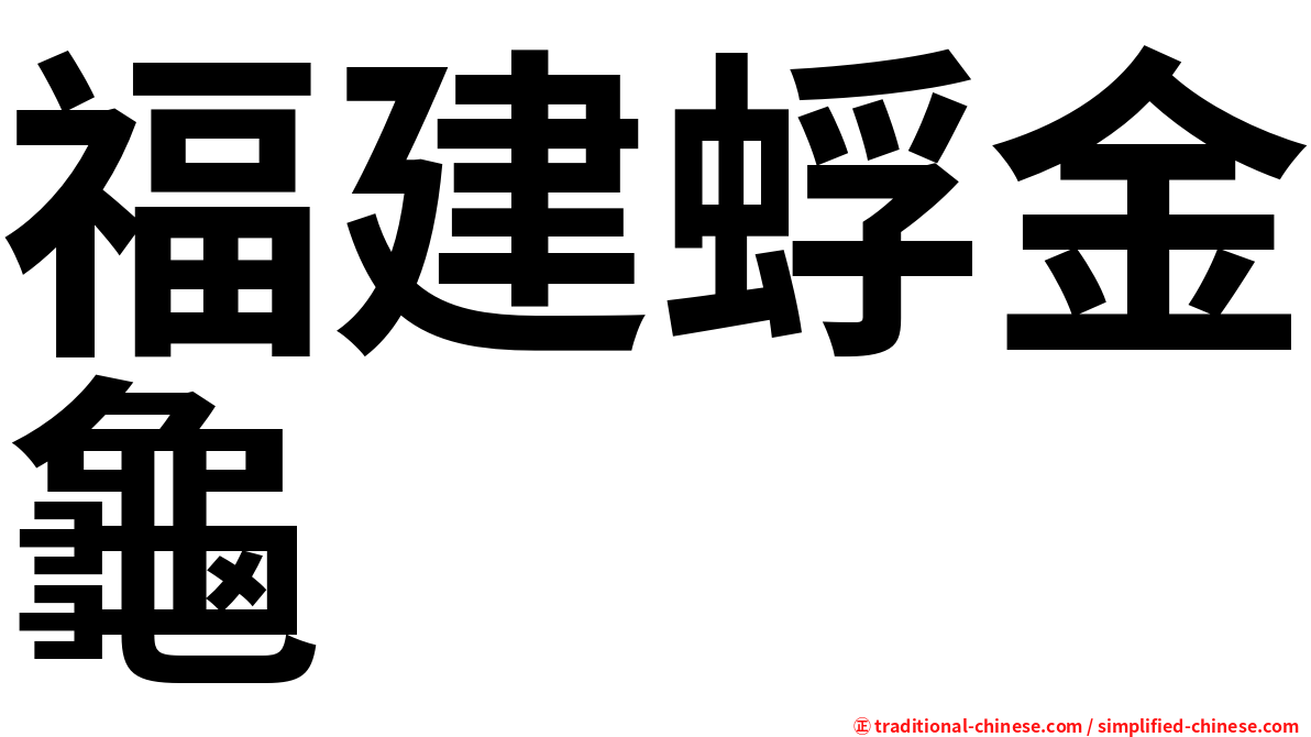 福建蜉金龜