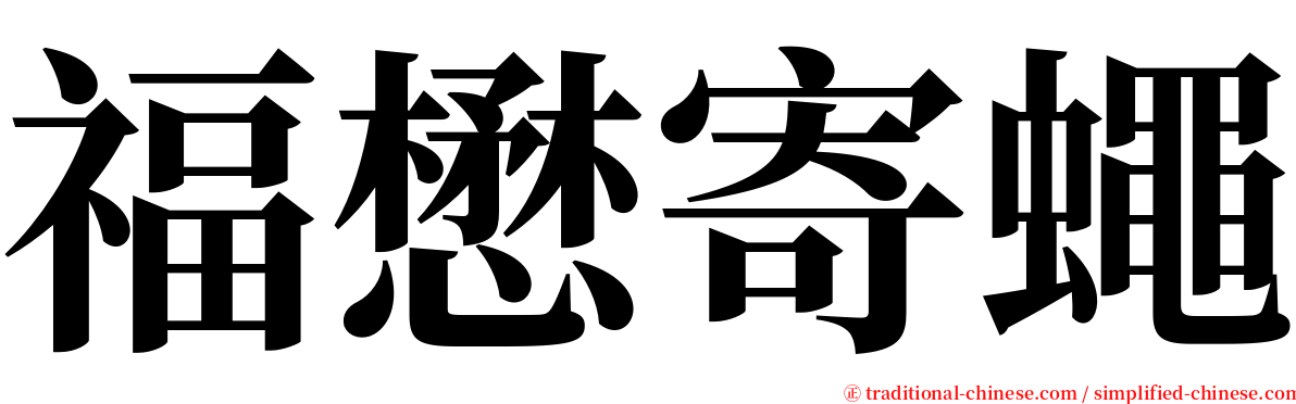 福懋寄蠅 serif font