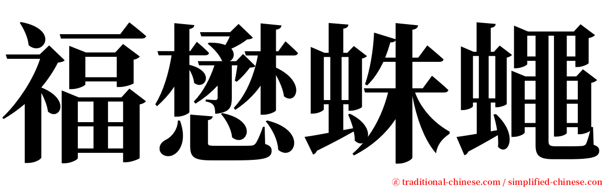 福懋蛛蠅 serif font