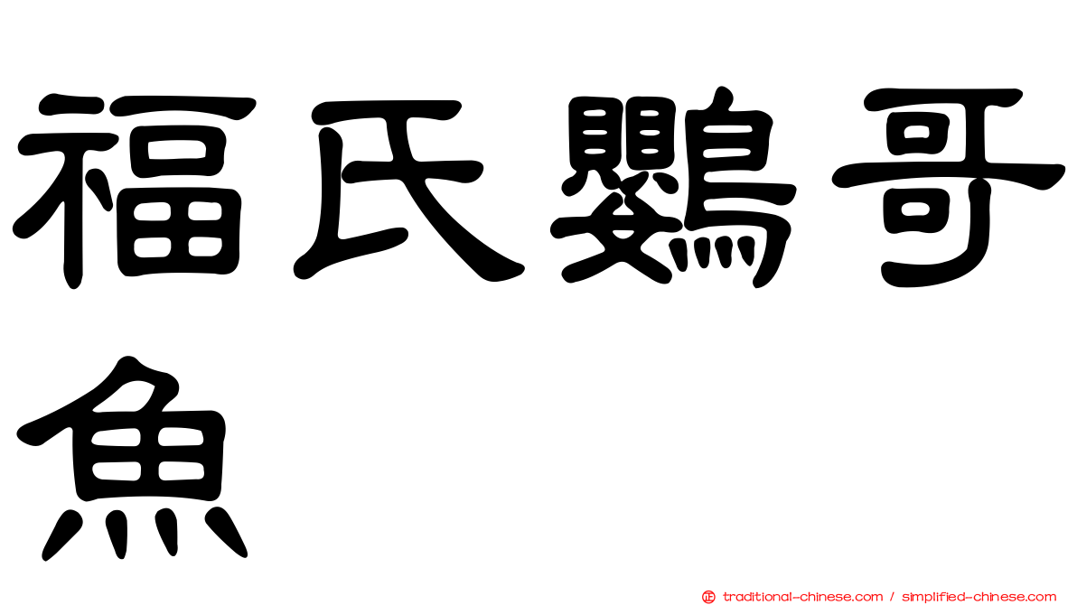 福氏鸚哥魚