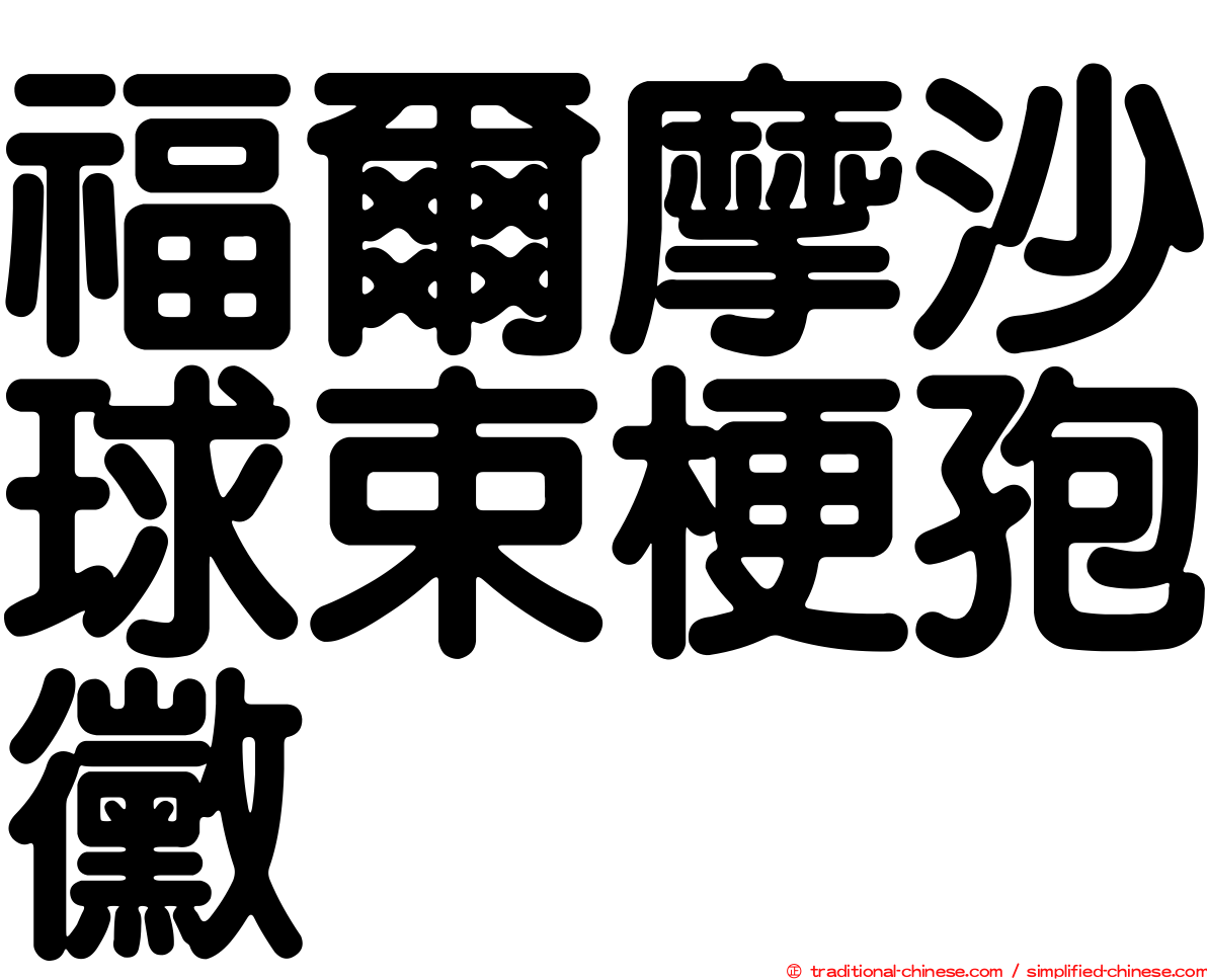 福爾摩沙球束梗孢黴