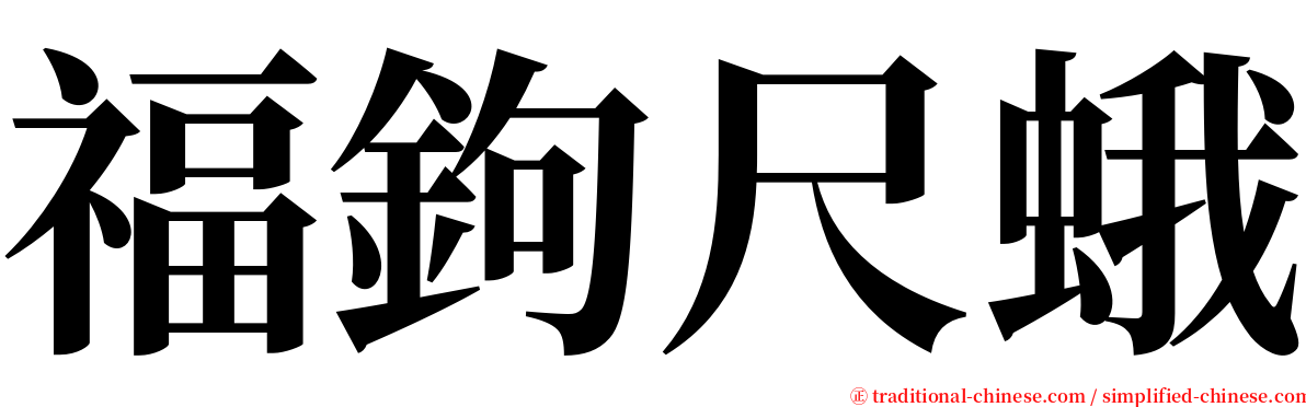 福鉤尺蛾 serif font