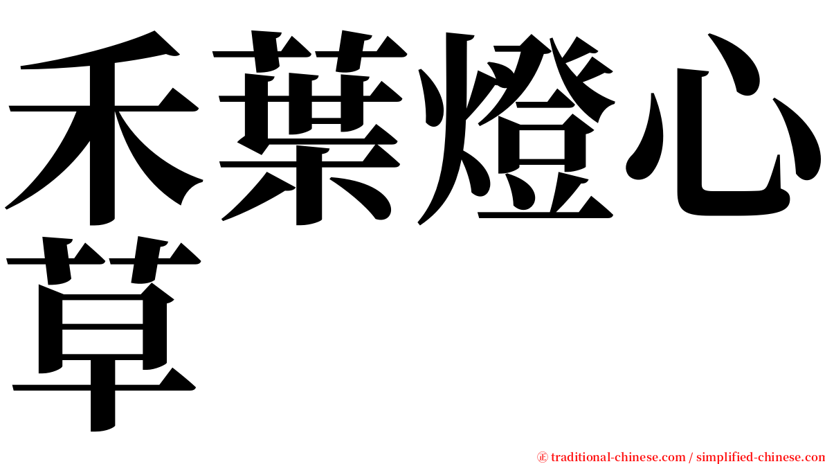 禾葉燈心草 serif font