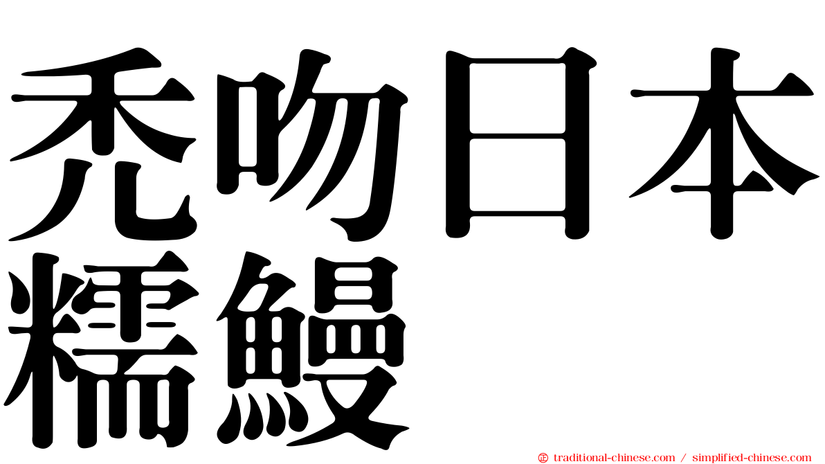 禿吻日本糯鰻