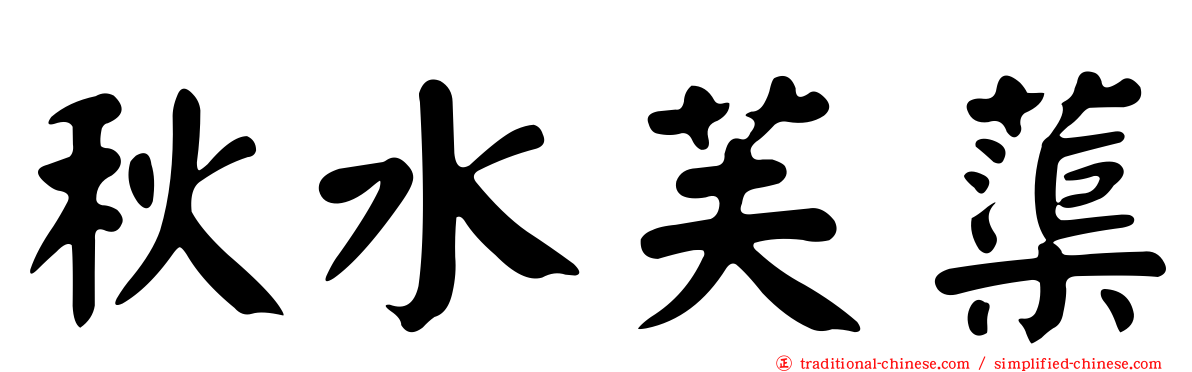 秋水芙蕖