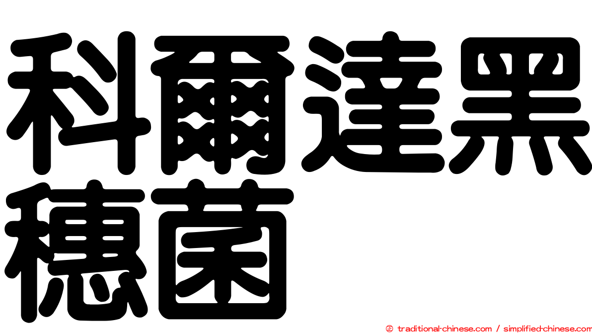 科爾達黑穗菌