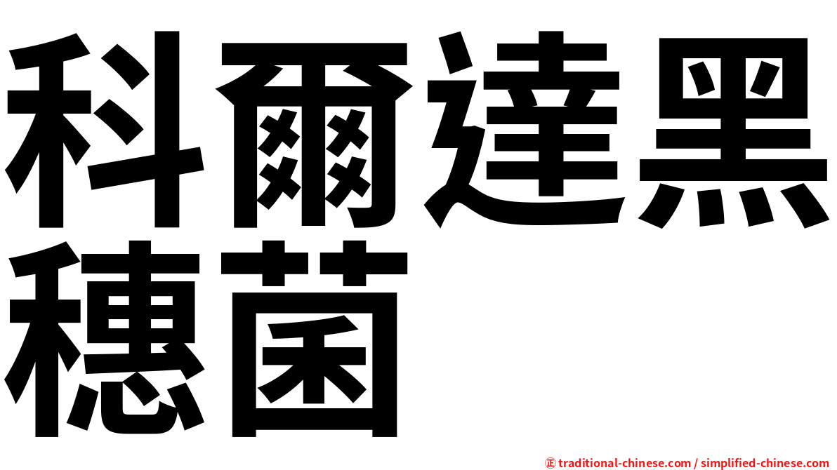 科爾達黑穗菌