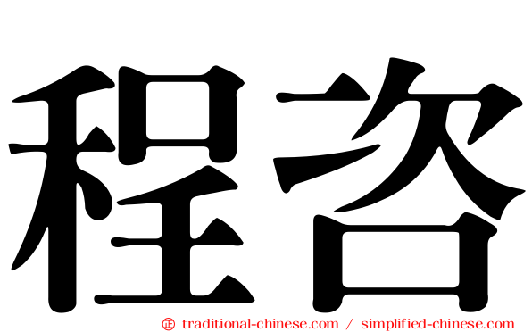 程咨