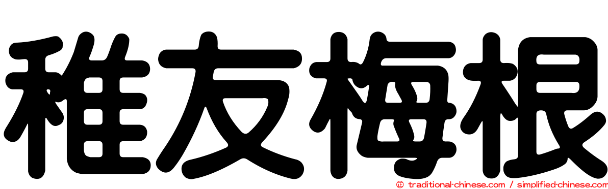 稚友梅根