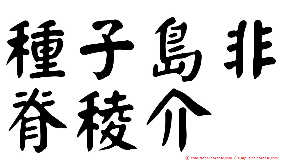 種子島非脊稜介