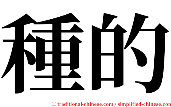 種的 serif font