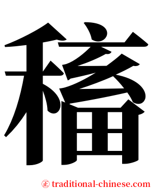 稸 serif font