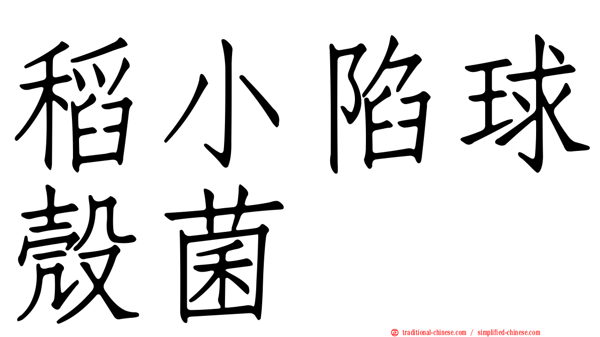 稻小陷球殼菌