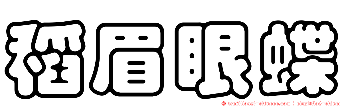 稻眉眼蝶