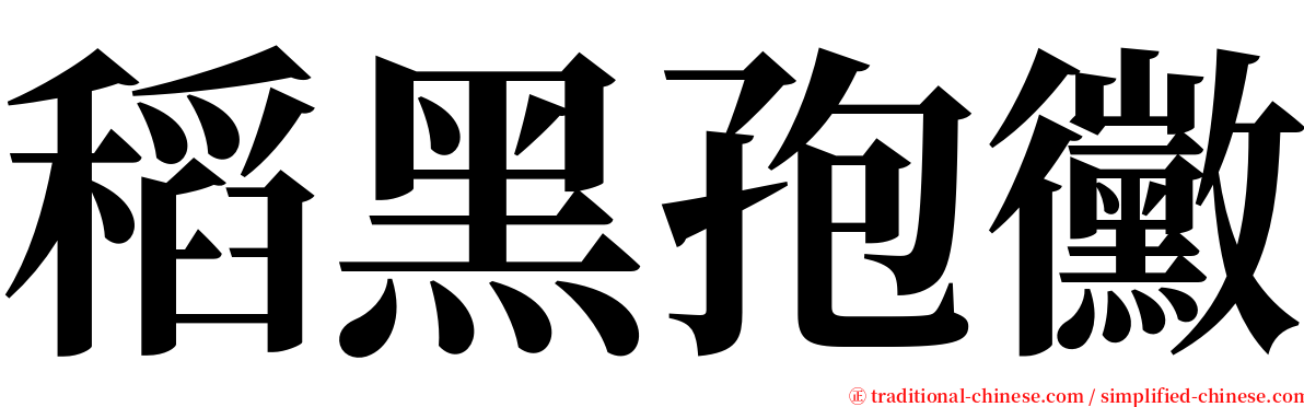 稻黑孢黴 serif font