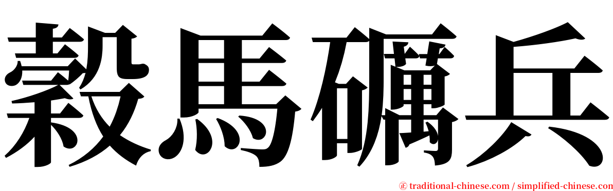 穀馬礪兵 serif font