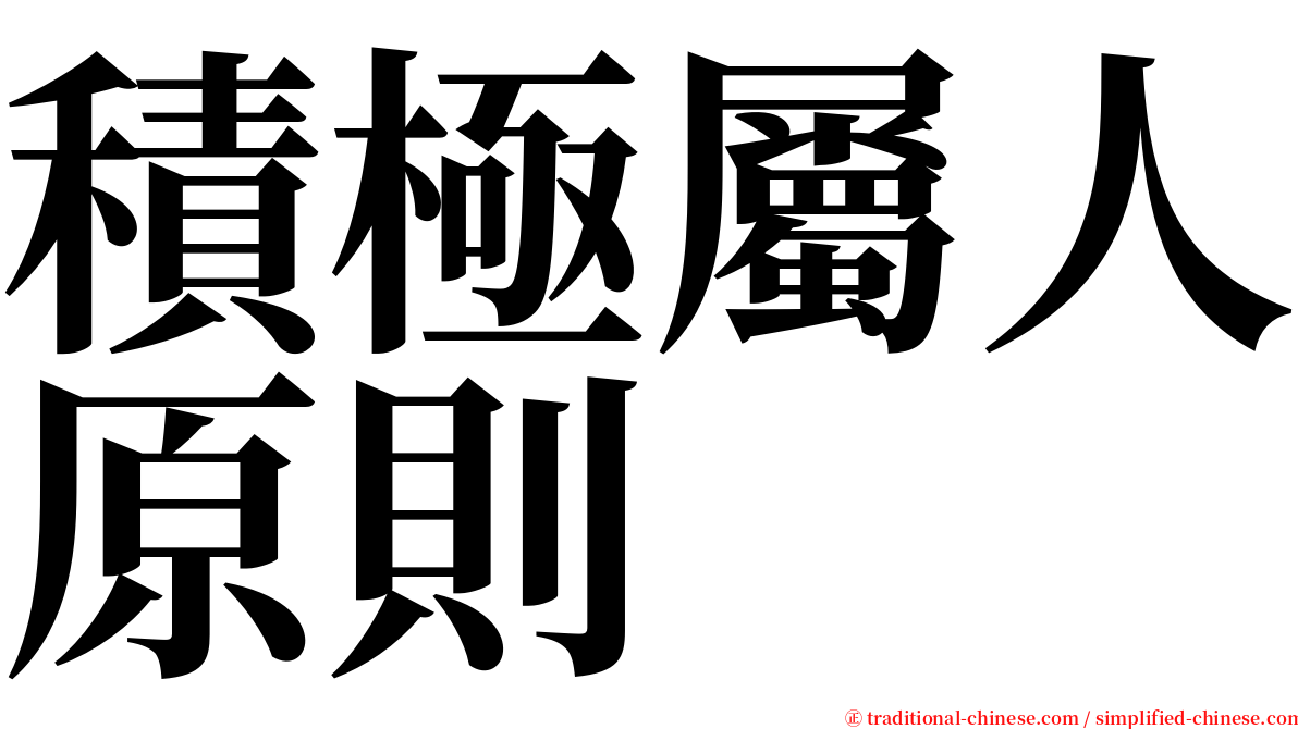 積極屬人原則 serif font