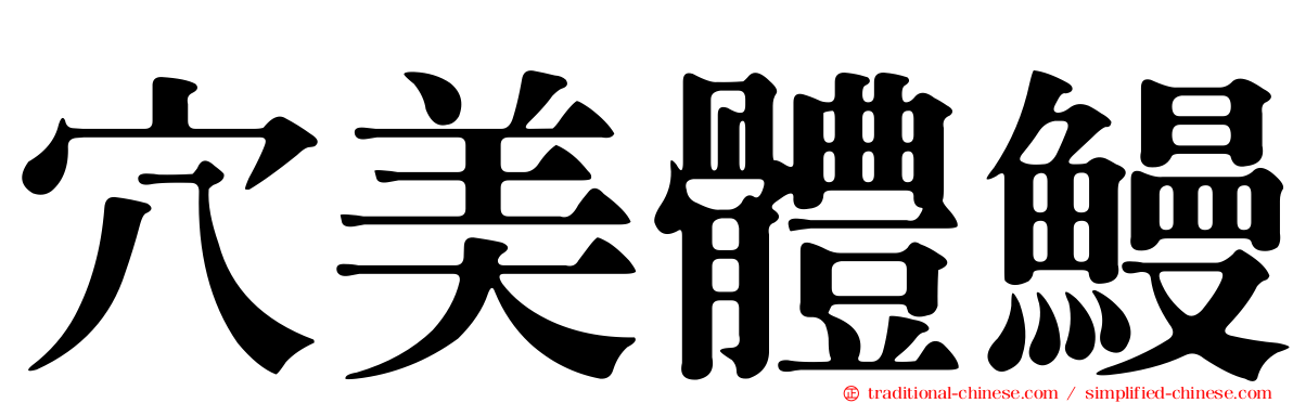 穴美體鰻