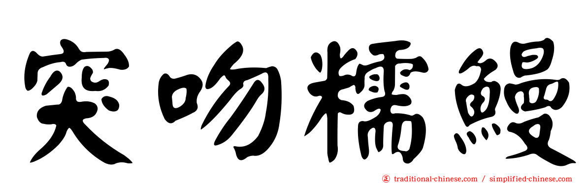 突吻糯鰻