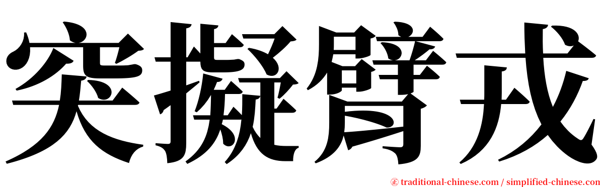 突擬臂戎 serif font