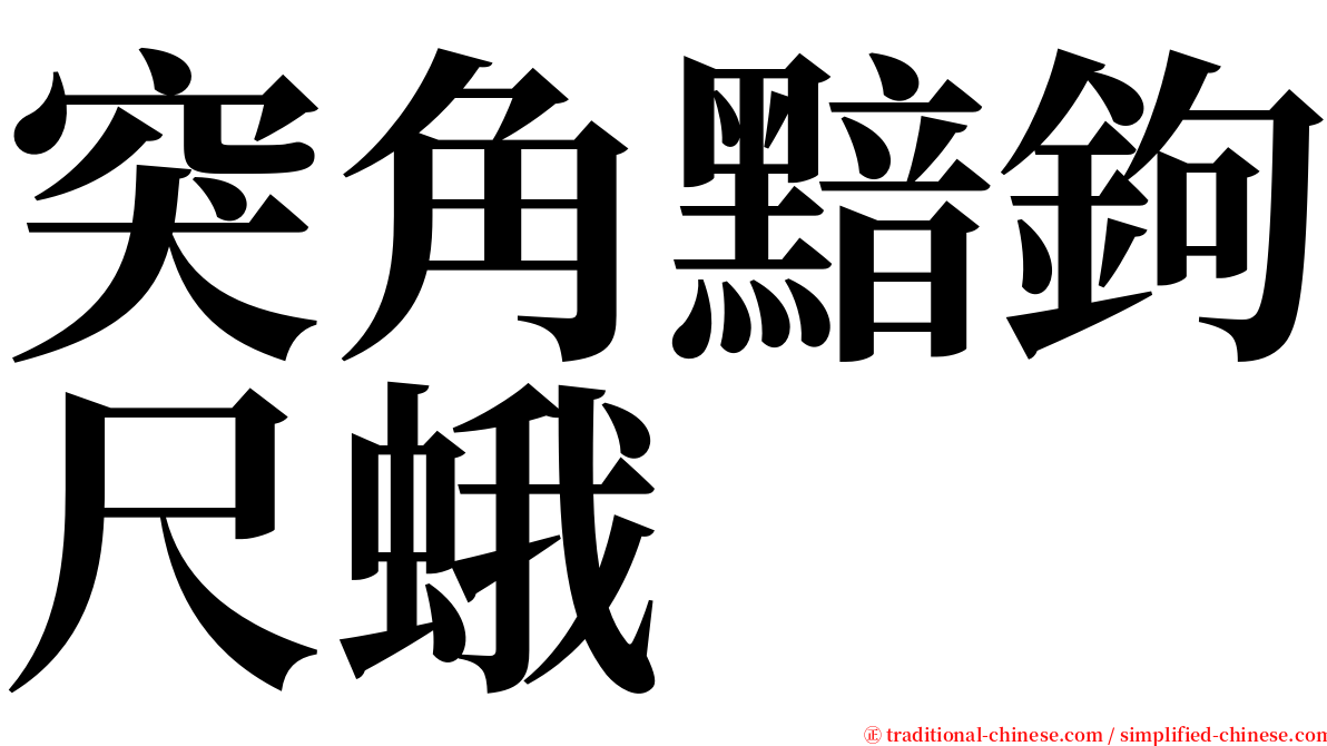 突角黯鉤尺蛾 serif font