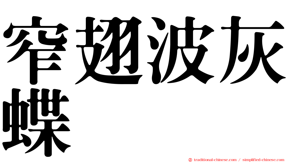 窄翅波灰蝶
